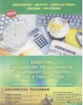 Direktori Perguruan Tinggi Swasta Jawa Barat Dan Banten Edisi X Tahun 2009