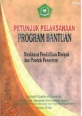 Petunjuk Pelaksaan Program Bantuan : Direktorat Pendidikan Diniyah dan Pondok Pesantren